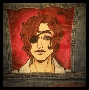 Painted Julian Devorak Cropped Jean's Jacket